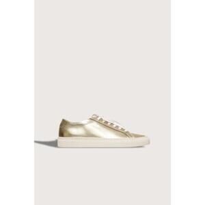 NEW COMMON PROJECTS women's achilles shiny sneakers in gold